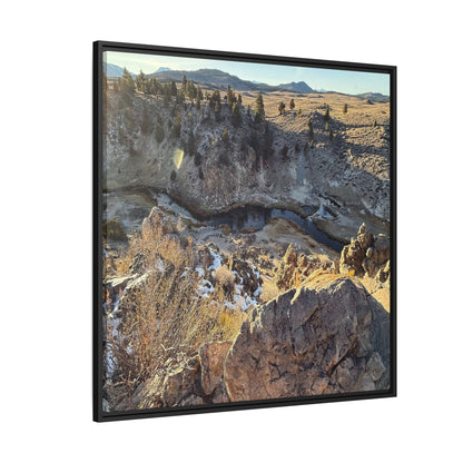 Fractured Landscape at Dawn - Unique Stretched Canvas Wall Art