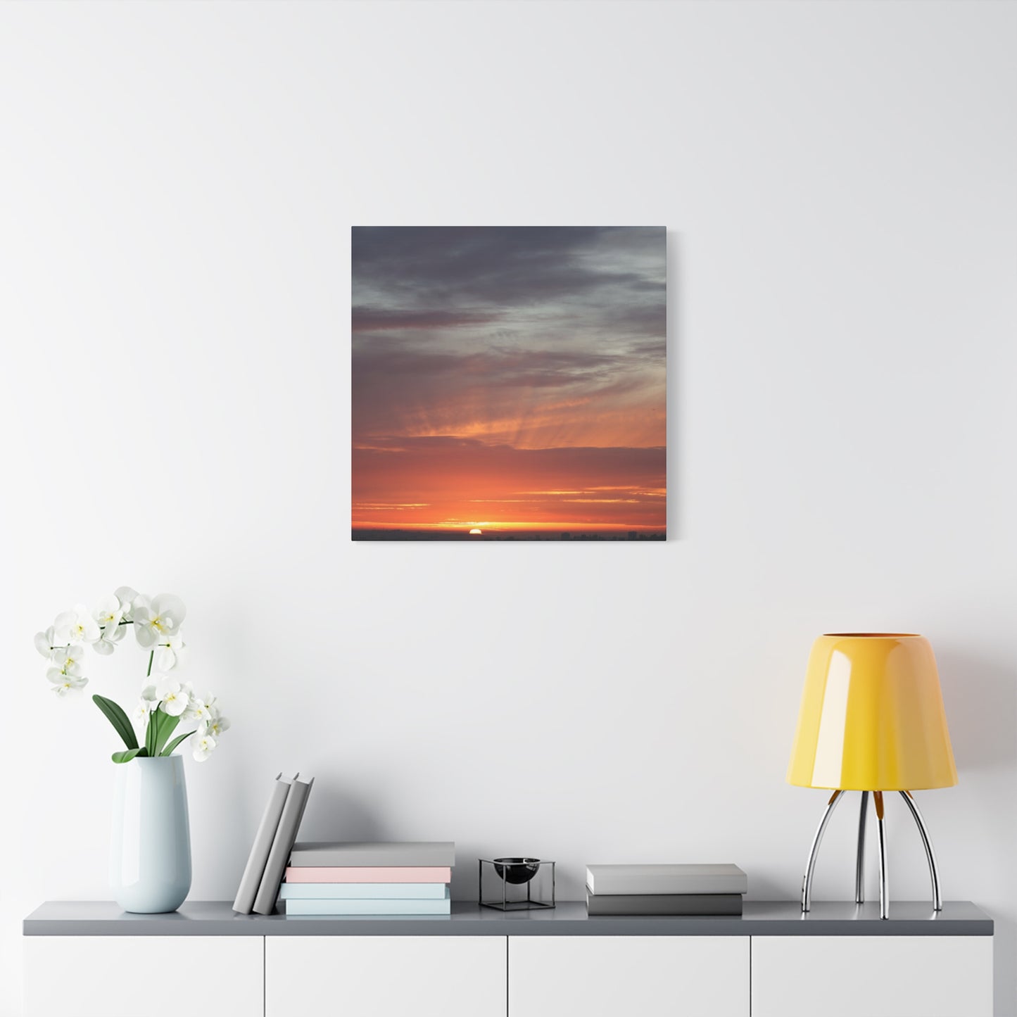 Horizon's Ember - Unique Frameless Canvas Wall Art - Art By Earth