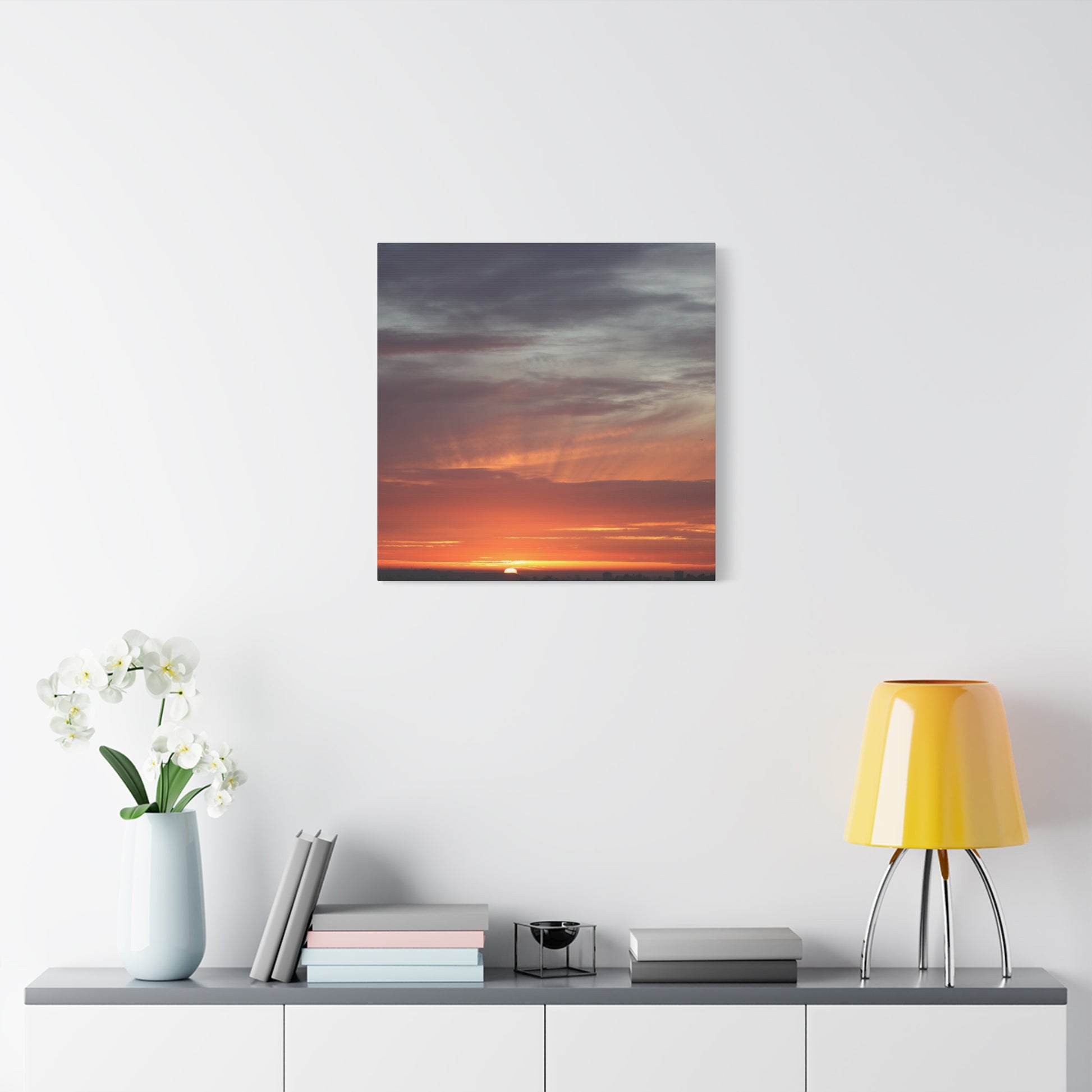 Horizon's Ember - Unique Frameless Canvas Wall Art - Art By Earth
