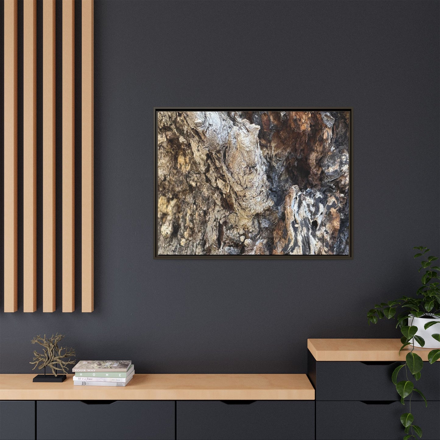 Ancient Tree Texture - Unique Stretched Canvas Wall Art - Art By Earth