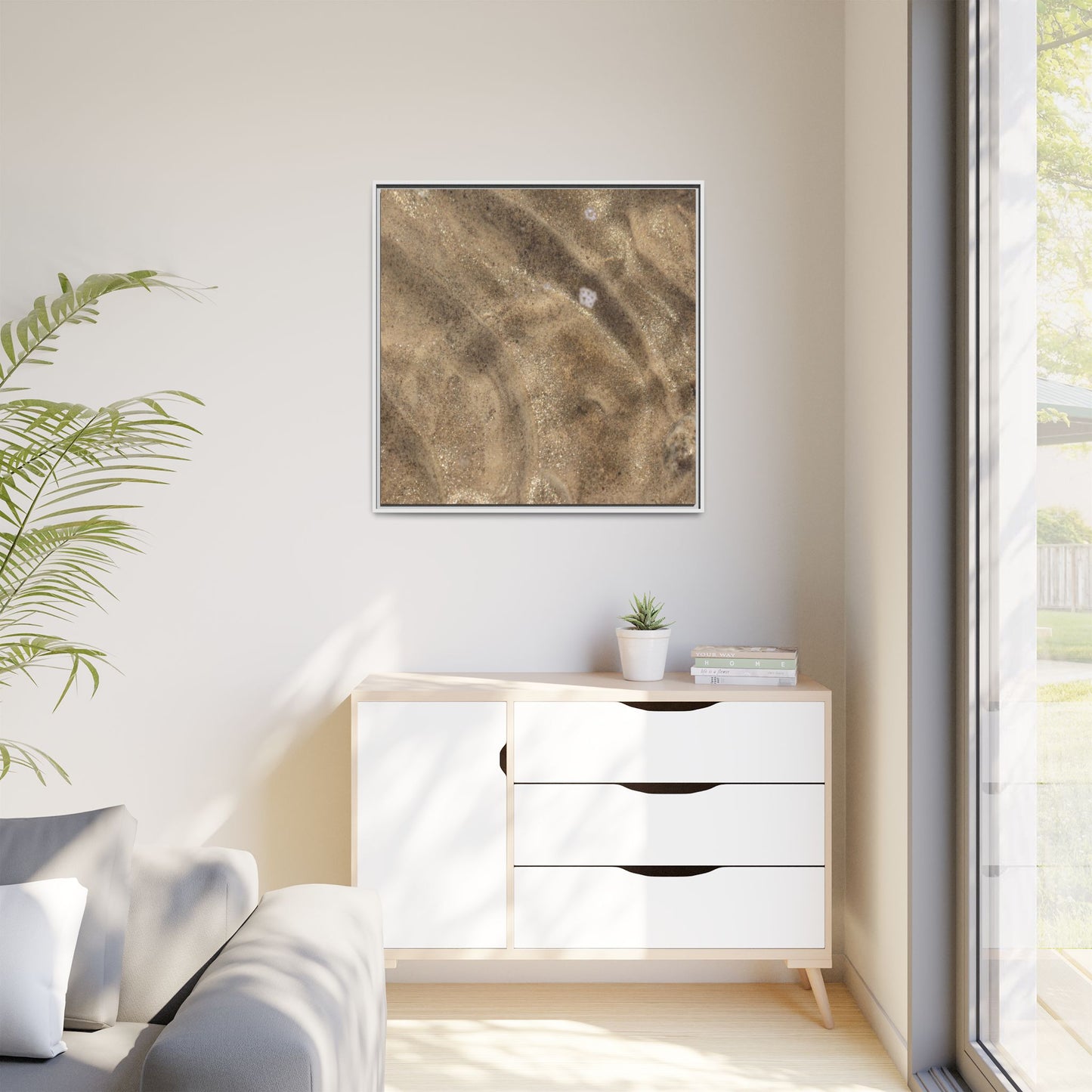 Underwater Sand Exploration - Unique Stretched Canvas Wall Art - Art By Earth