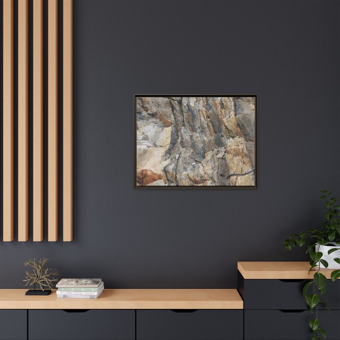 Stone's Silent Symphony - Unique Stretched Canvas Wall Art - Art By Earth