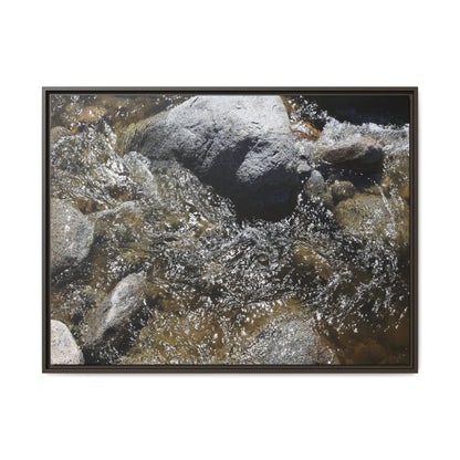 Water's Dance Over Stone - Unique Stretched Canvas Wall Art - Art By Earth