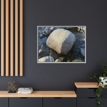 Rocky Riverbed - Unique Stretched Canvas Wall Art - Art By Earth