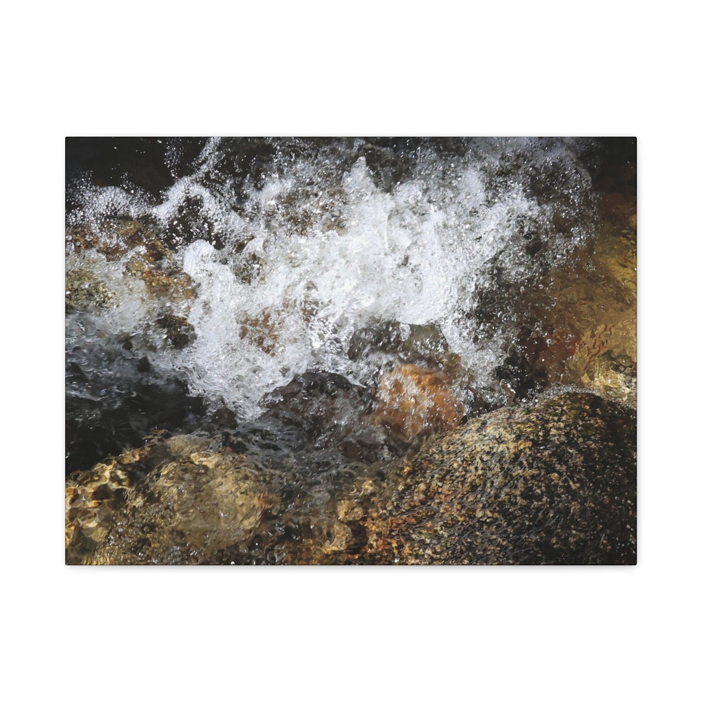 Stone and Surge - Unique Frameless Canvas Wall Art - Art By Earth