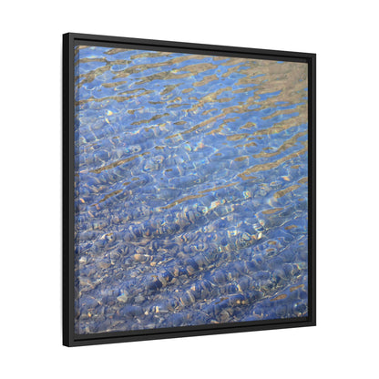 Aqua Fragments - Unique Stretched Canvas Wall Art