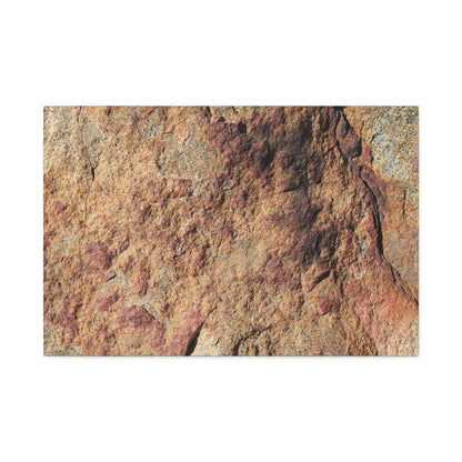 Lithic Veins of Ember - Unique Frameless Canvas Wall Art - Art By Earth