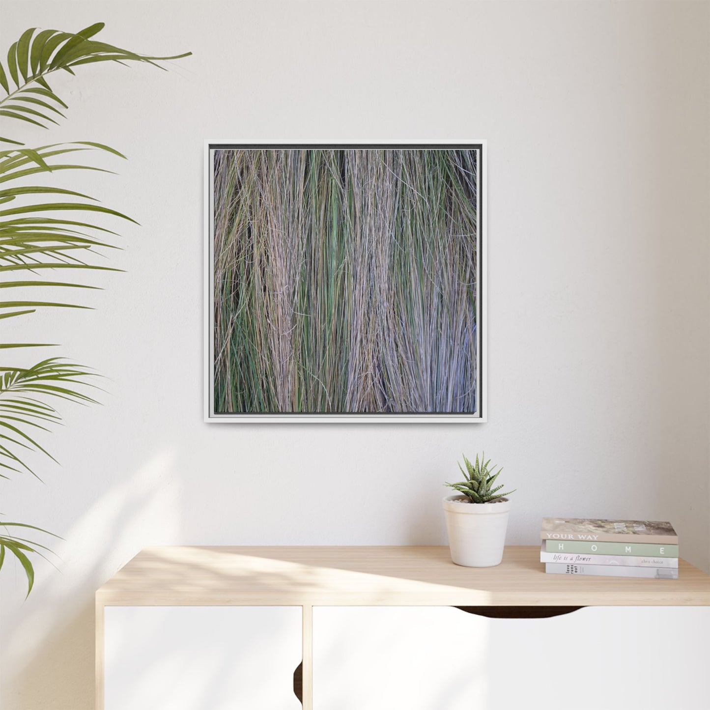 Whispers of Silver Grass - Unique Stretched Canvas Wall Art - Art By Earth