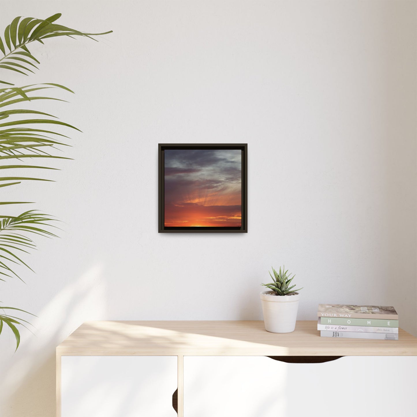 Fiery Horizon - Unique Stretched Canvas Wall Art - Art By Earth