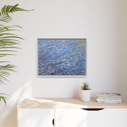 Aqua Fragments - Unique Stretched Canvas Wall Art