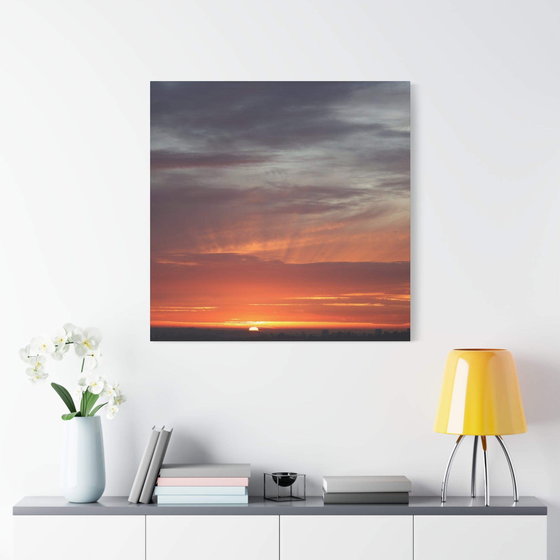 Horizon's Ember - Unique Frameless Canvas Wall Art - Art By Earth