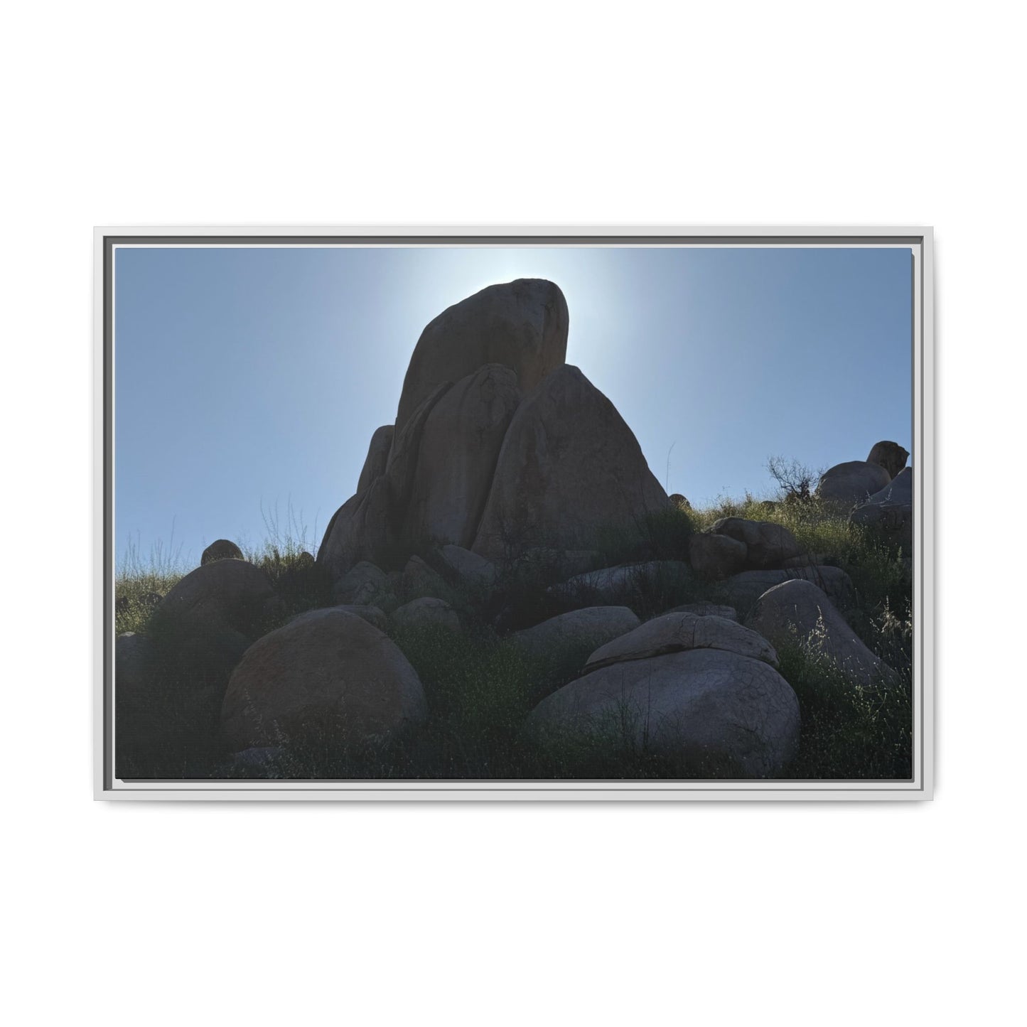 Boulder Silhouette - Unique Stretched Canvas Wall Art - Art By Earth