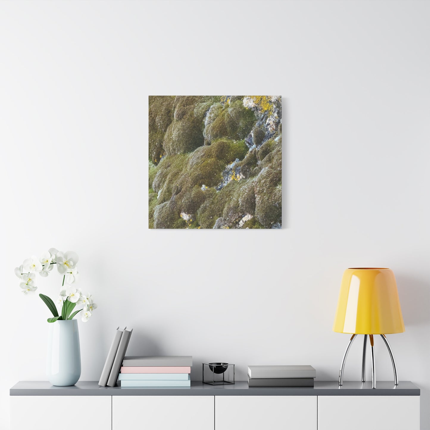 Verdant Stone Symphony - Unique Frameless Canvas Wall Art