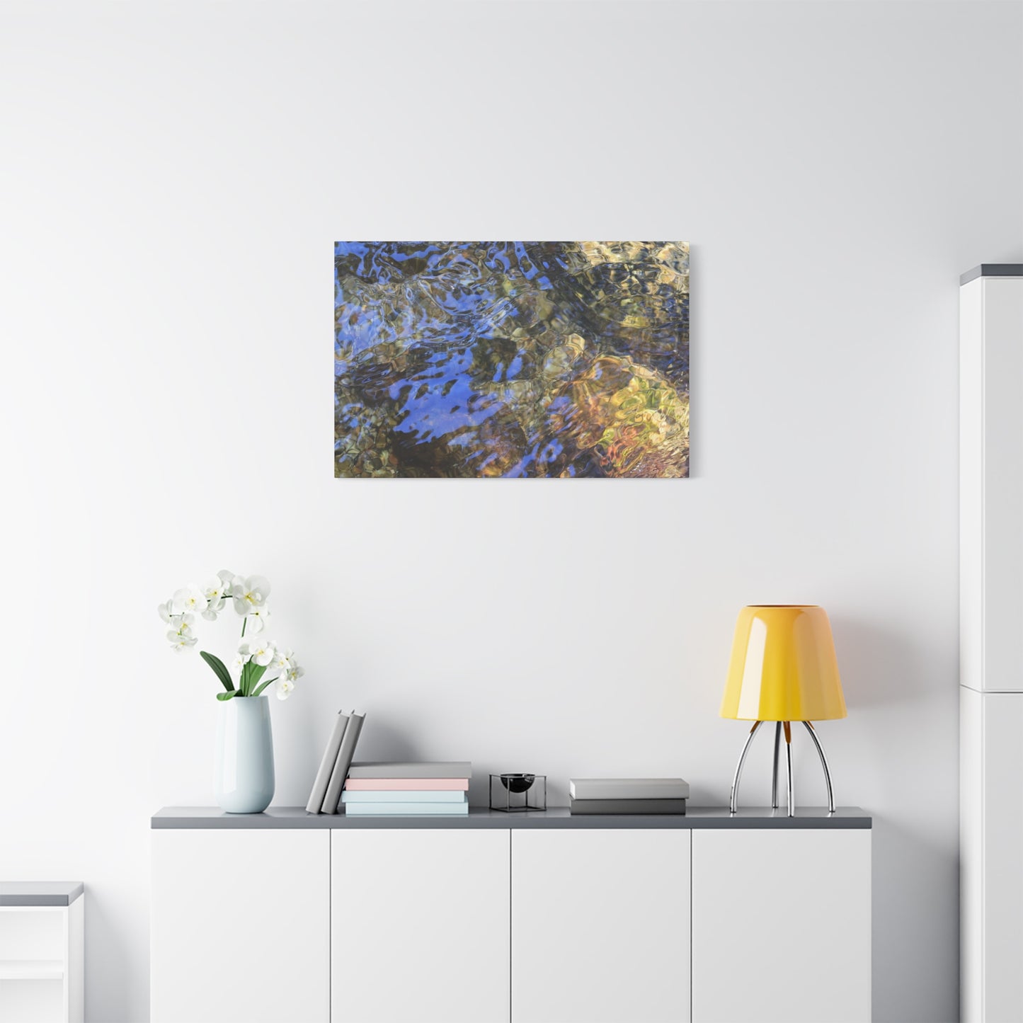 Azure Fragments - Unique Frameless Canvas Wall Art - Art By Earth