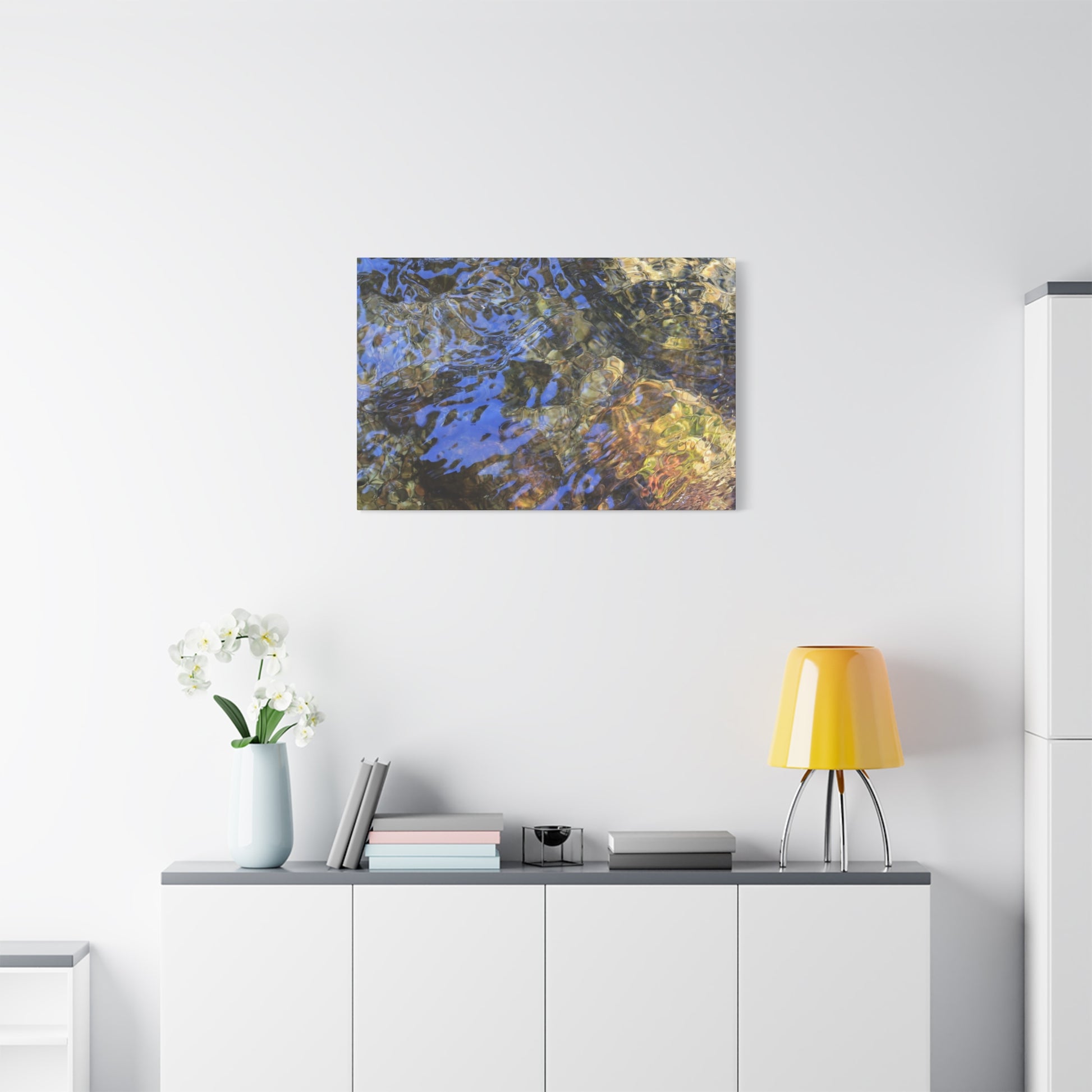 Azure Fragments - Unique Frameless Canvas Wall Art - Art By Earth