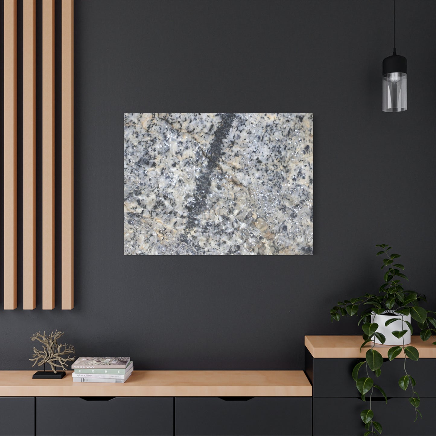 Crystalline Bubbles - Unique Frameless Canvas Wall Art - Art By Earth