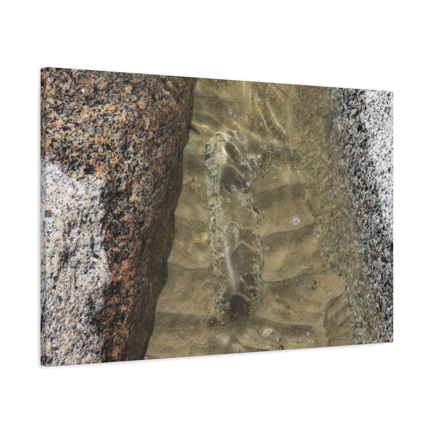 Weathered Concrete Gap - Unique Frameless Canvas Wall Art - Art By Earth