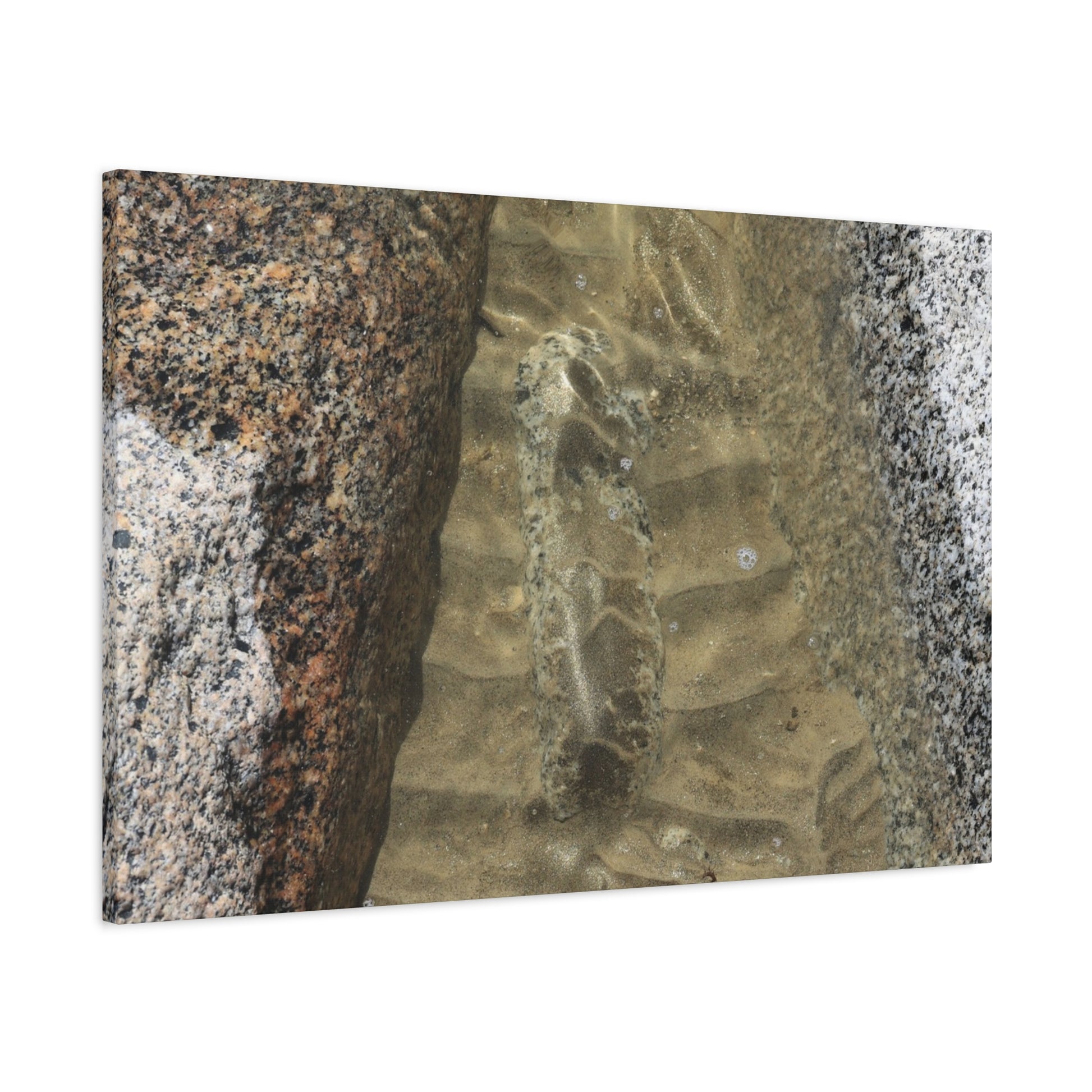 Weathered Concrete Gap - Unique Frameless Canvas Wall Art - Art By Earth