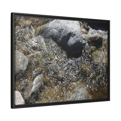 Water's Dance Over Stone - Unique Stretched Canvas Wall Art - Art By Earth