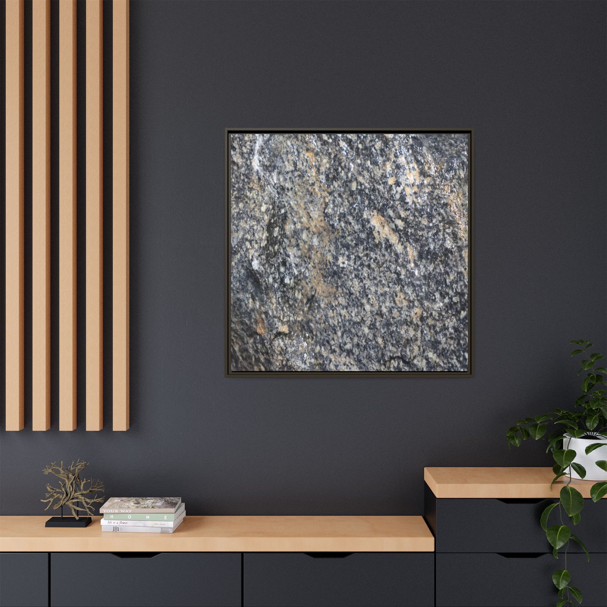 Crystalline Echoes - Unique Stretched Canvas Wall Art - Art By Earth