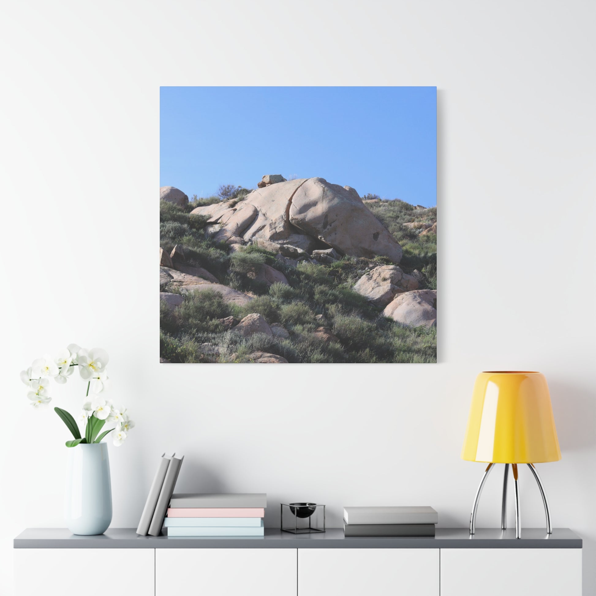 Ancient Rocks in Desert Landscape - Unique Frameless Canvas Wall Art - Art By Earth