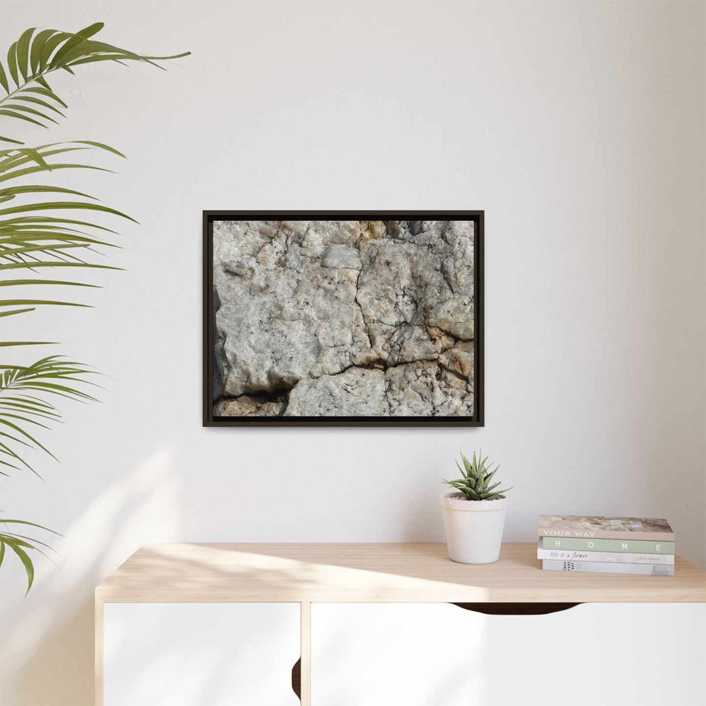 Weathered Limestone Formation - Unique Stretched Canvas Wall Art - Art By Earth