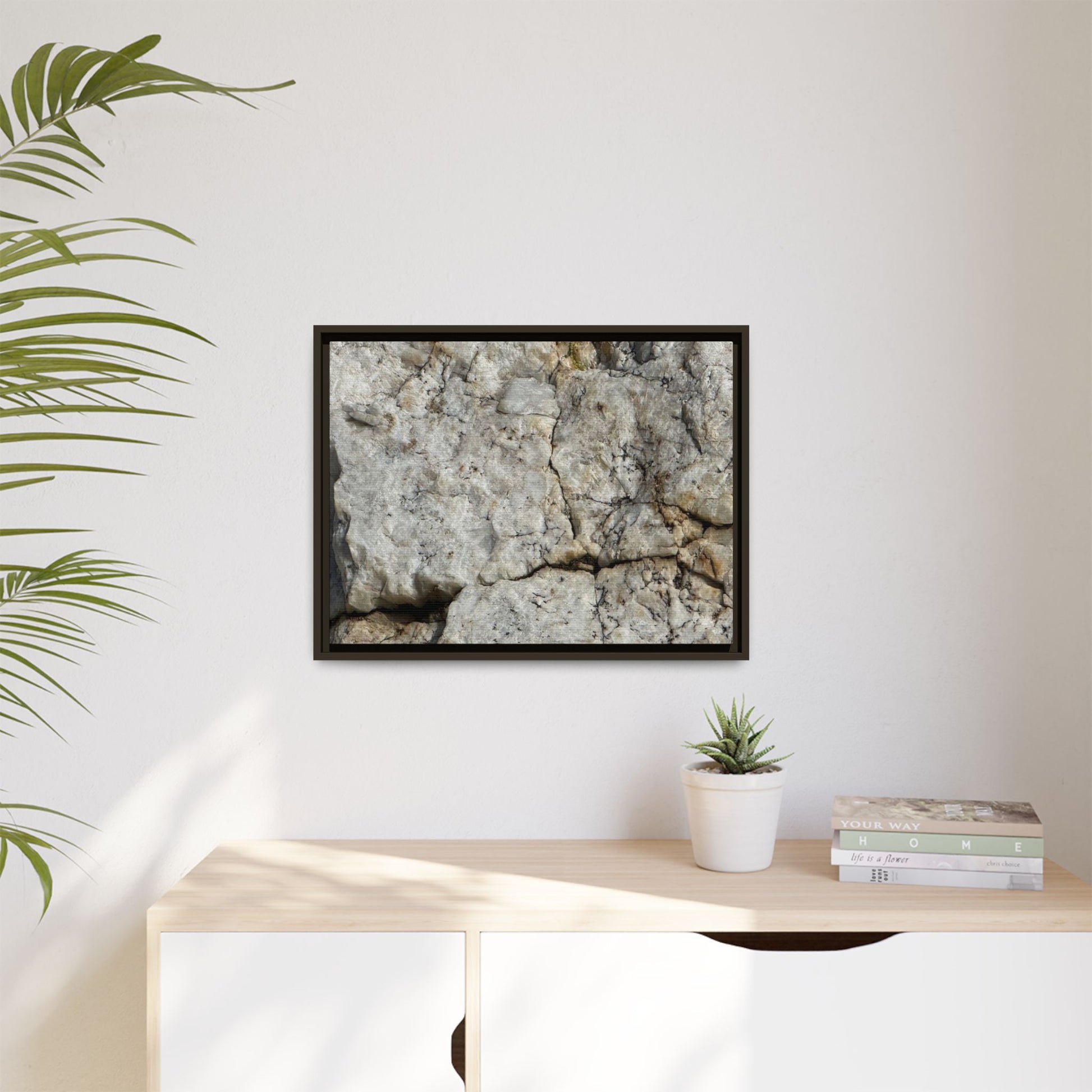 Weathered Limestone Formation - Unique Stretched Canvas Wall Art - Art By Earth