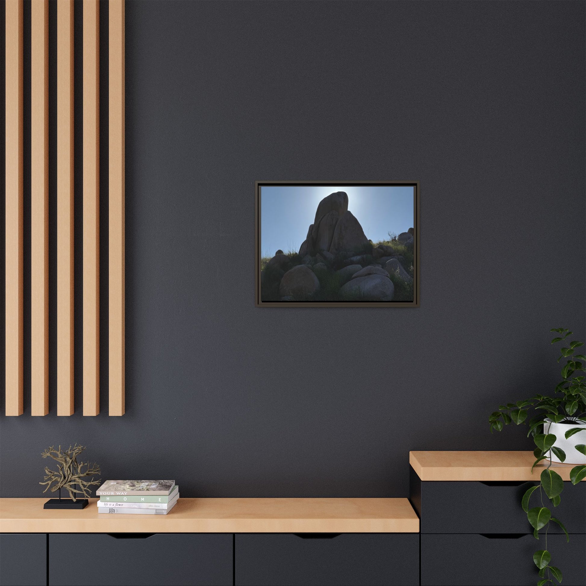 Boulder Silhouette - Unique Stretched Canvas Wall Art - Art By Earth