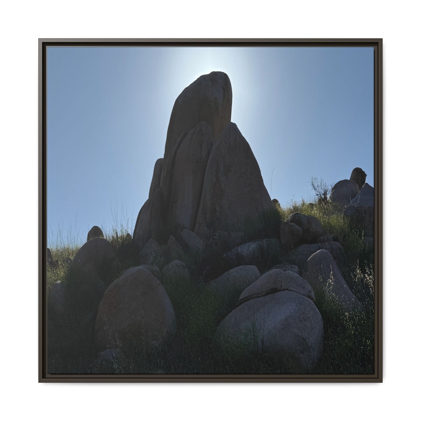 Boulder Silhouette - Unique Stretched Canvas Wall Art - Art By Earth