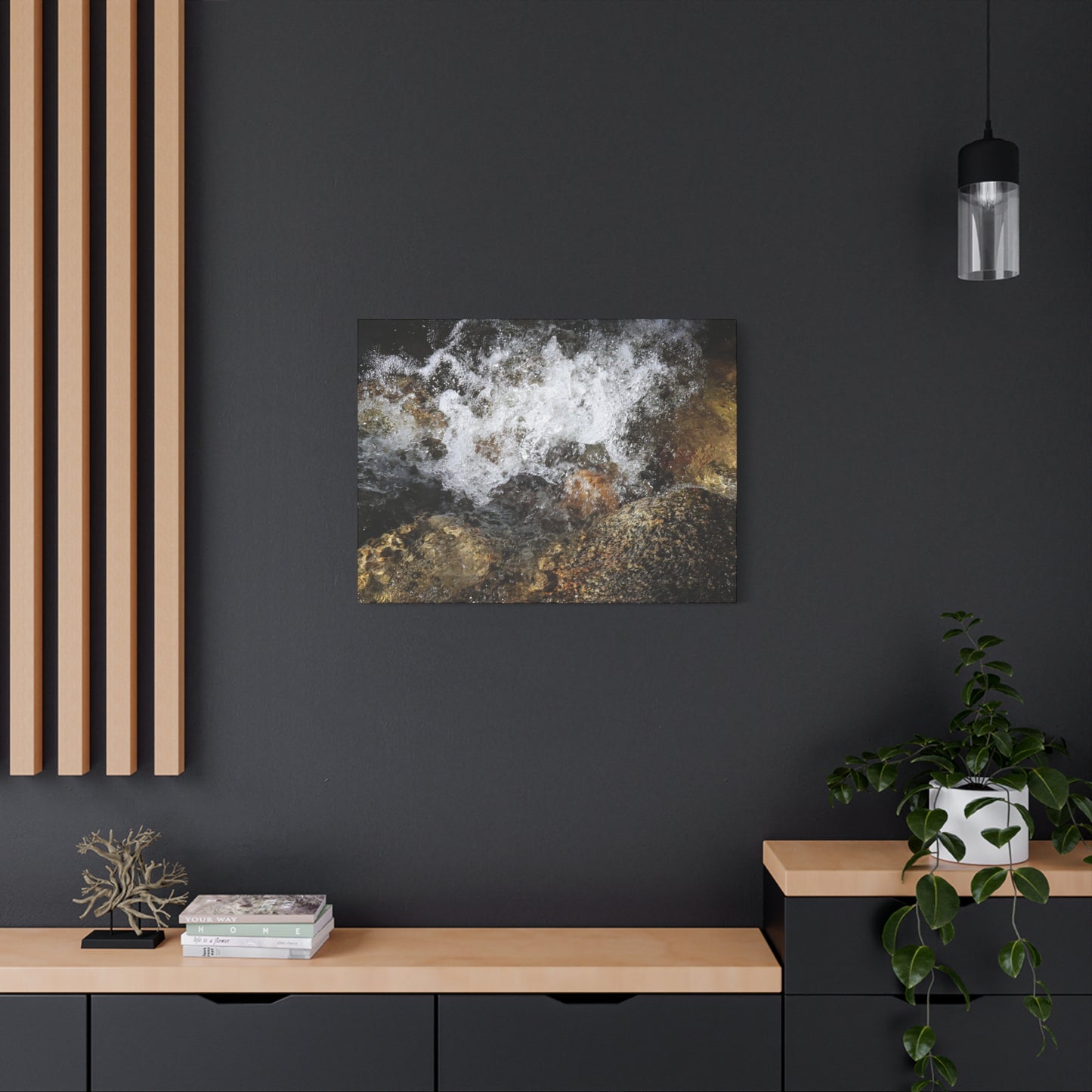 Stone and Surge - Unique Frameless Canvas Wall Art - Art By Earth