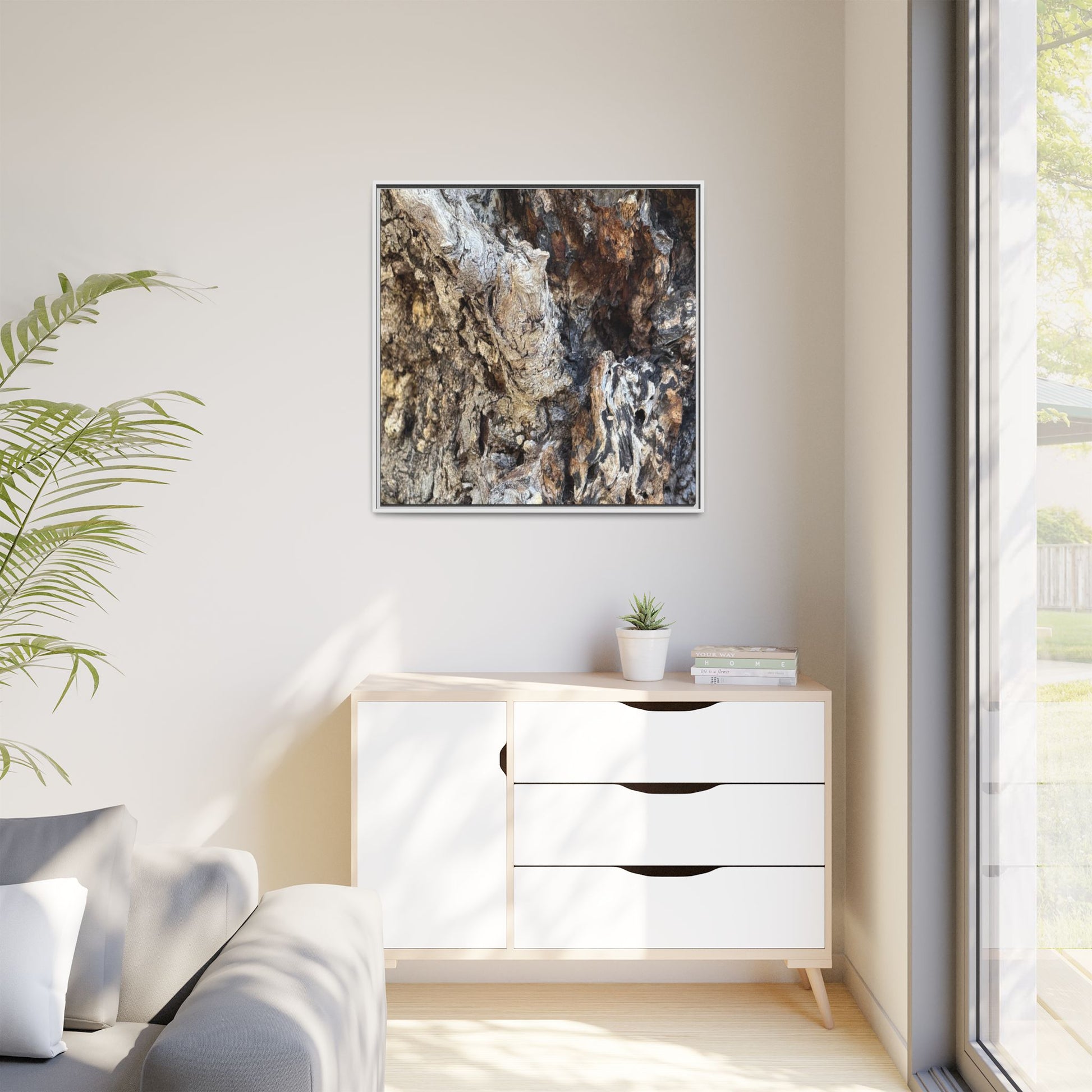 Ancient Tree Texture - Unique Stretched Canvas Wall Art - Art By Earth