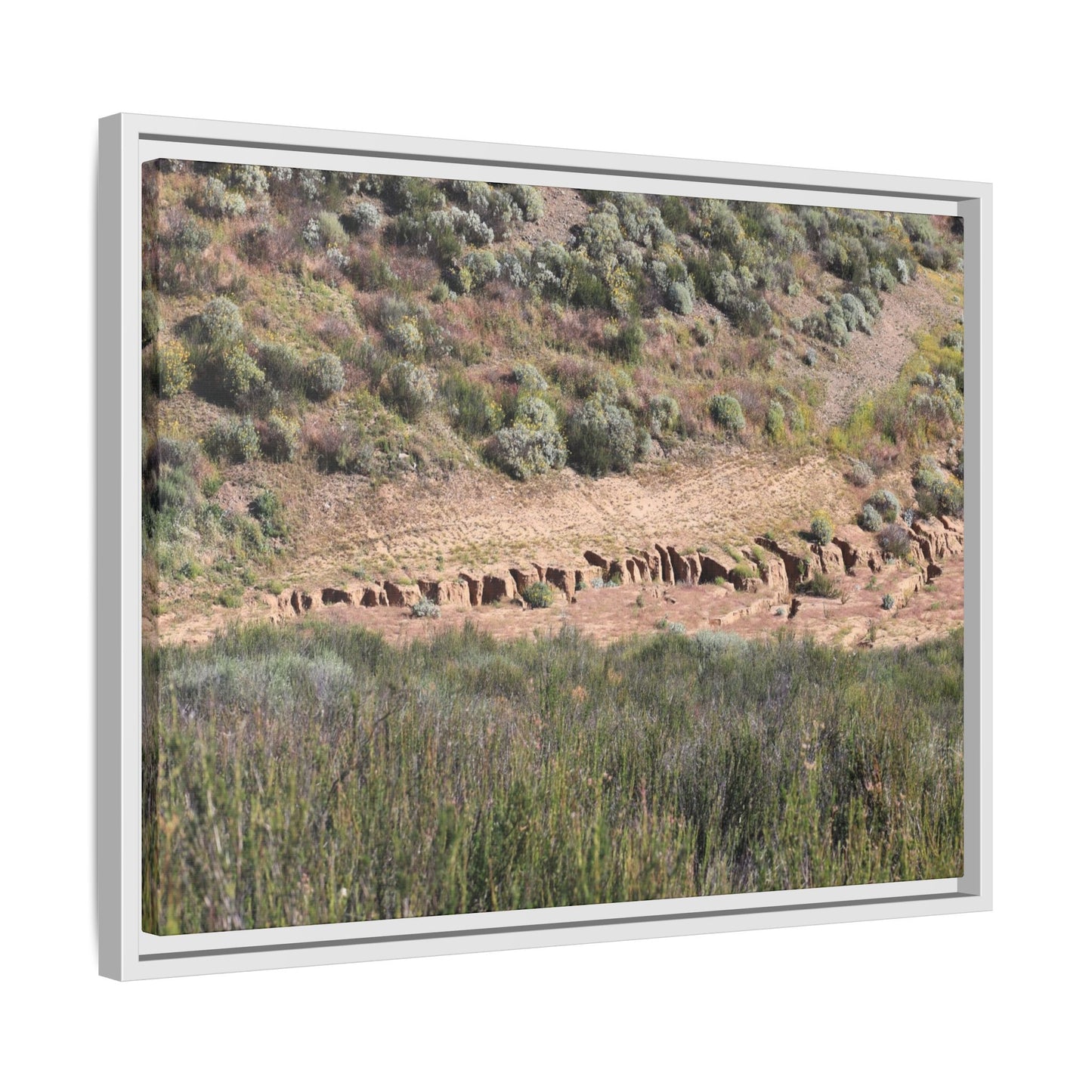 Ancient Dwellings in the Valley - Unique Stretched Canvas Wall Art - Art By Earth