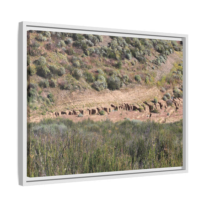 Ancient Dwellings in the Valley - Unique Stretched Canvas Wall Art - Art By Earth