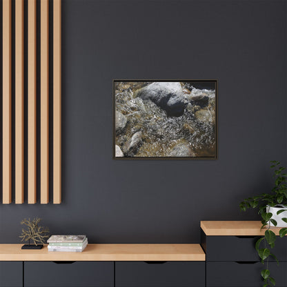 Water's Dance Over Stone - Unique Stretched Canvas Wall Art - Art By Earth