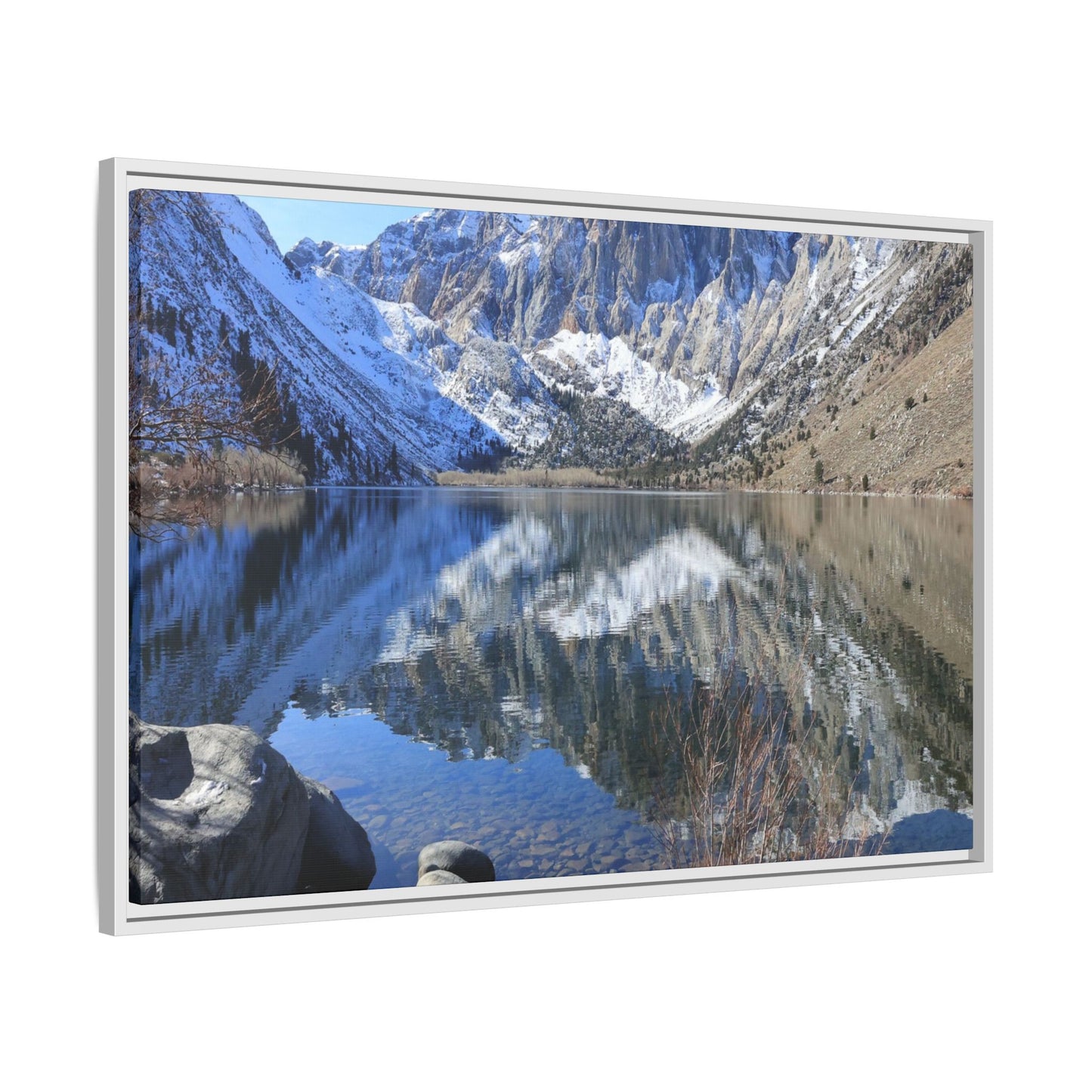 Reflections of Stillness - Unique Stretched Canvas Wall Art