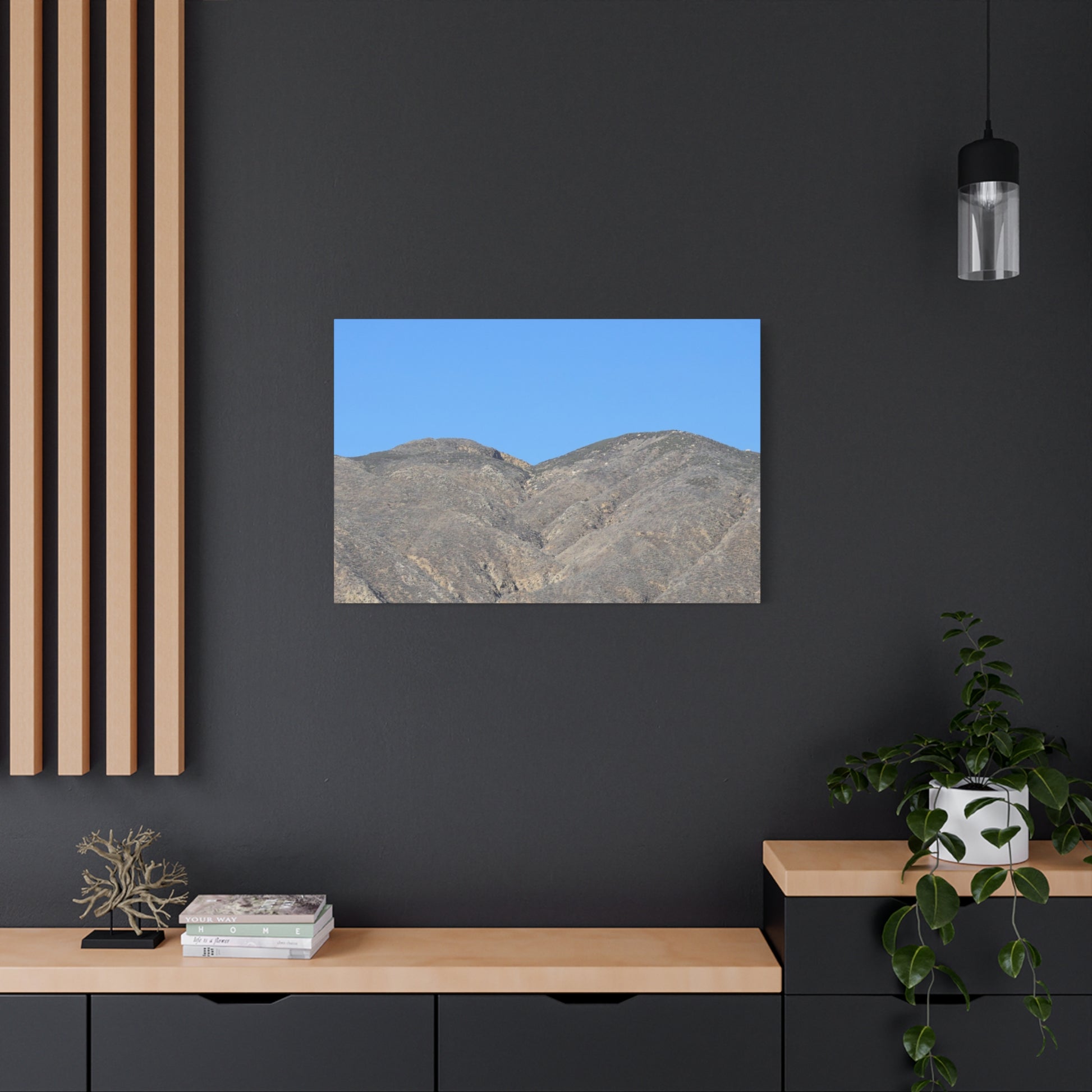 Dusty Peaks of Silence - Unique Frameless Canvas Wall Art - Art By Earth