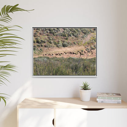 Ancient Dwellings in the Valley - Unique Stretched Canvas Wall Art - Art By Earth
