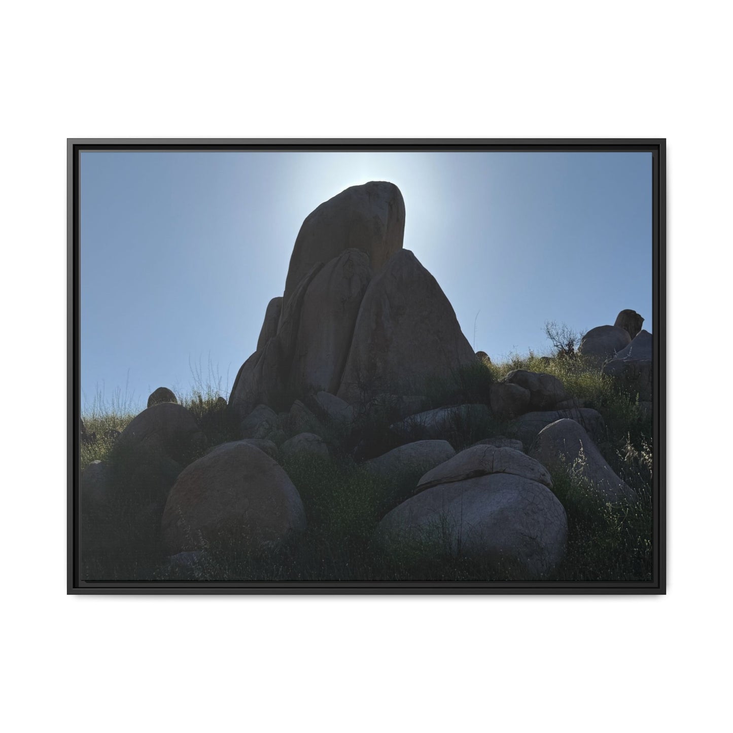 Boulder Silhouette - Unique Stretched Canvas Wall Art - Art By Earth
