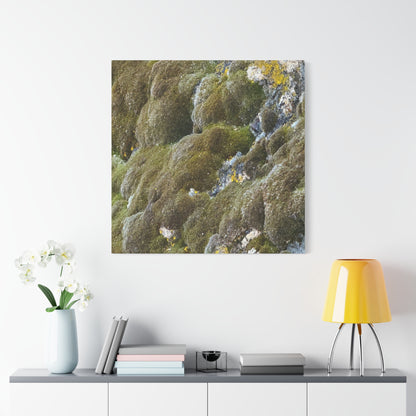 Verdant Stone Symphony - Unique Frameless Canvas Wall Art