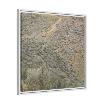 Arid Landscape with Winding Path - Unique Stretched Canvas Wall Art - Art By Earth