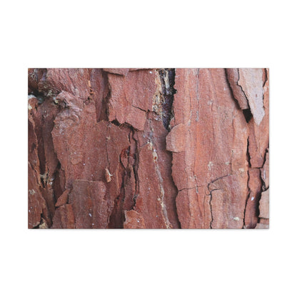 Crimson Fissures - Unique Frameless Canvas Wall Art - Art By Earth