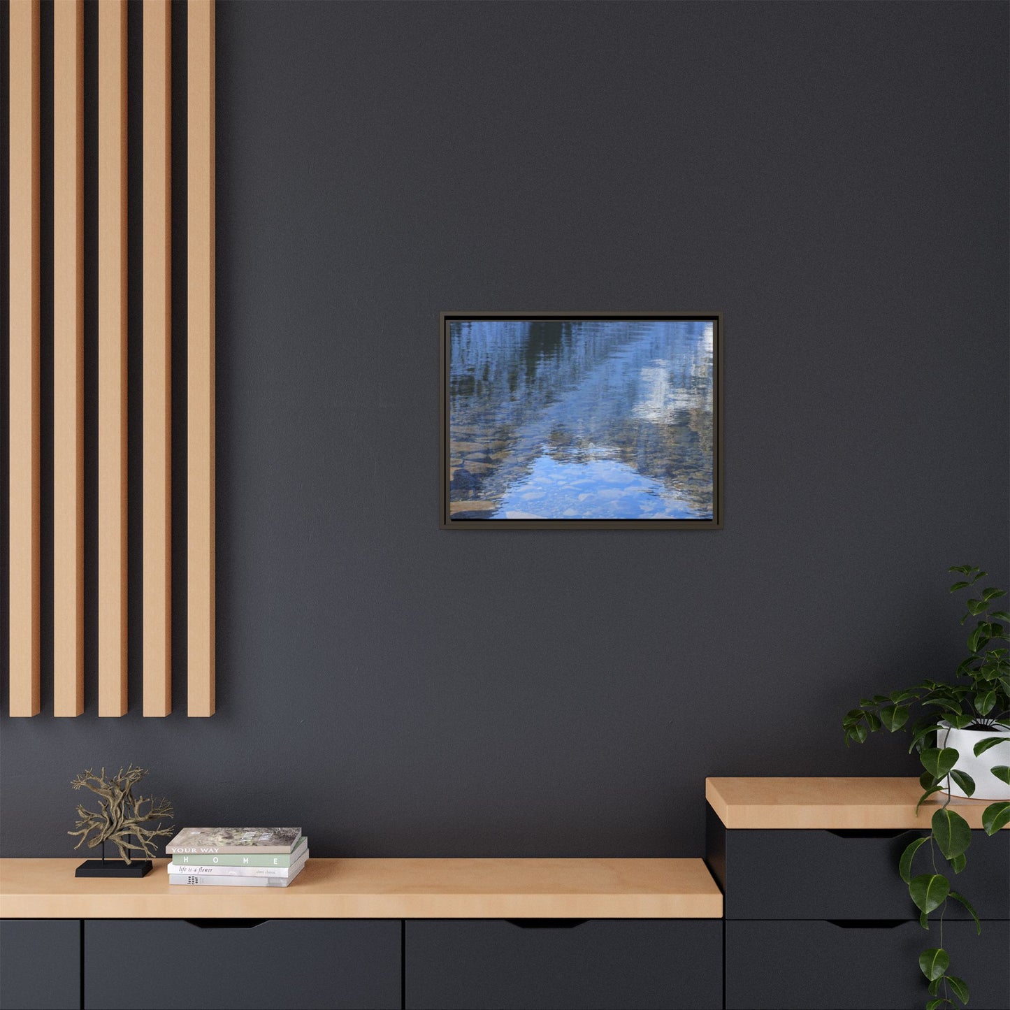 Reflected Stones - Unique Stretched Canvas Wall Art