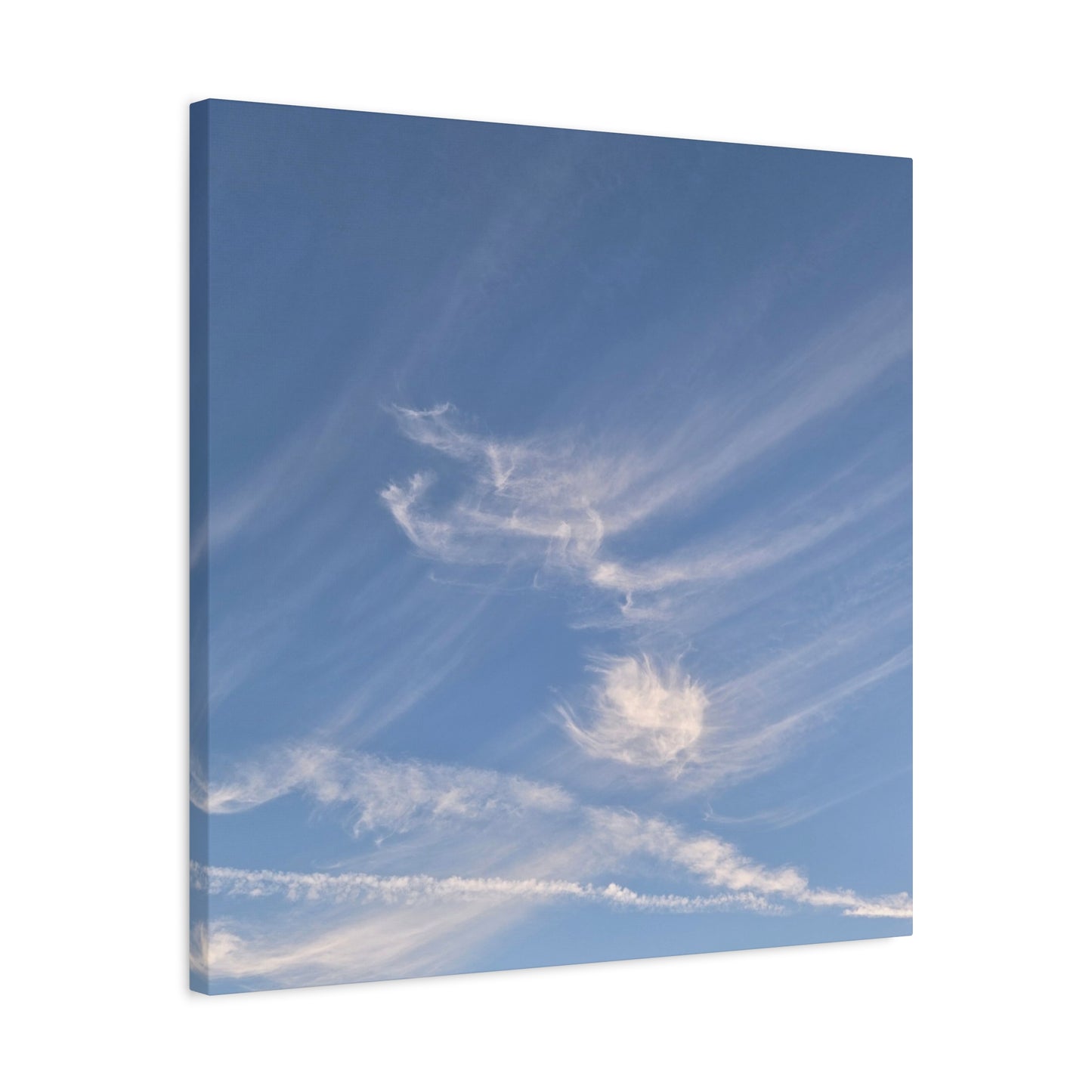 Wispy Whispers of Azure - Unique Frameless Canvas Wall Art - Art By Earth