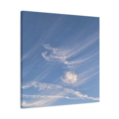 Wispy Whispers of Azure - Unique Frameless Canvas Wall Art - Art By Earth