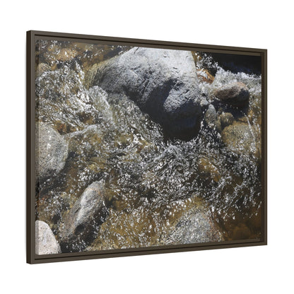 Water's Dance Over Stone - Unique Stretched Canvas Wall Art - Art By Earth