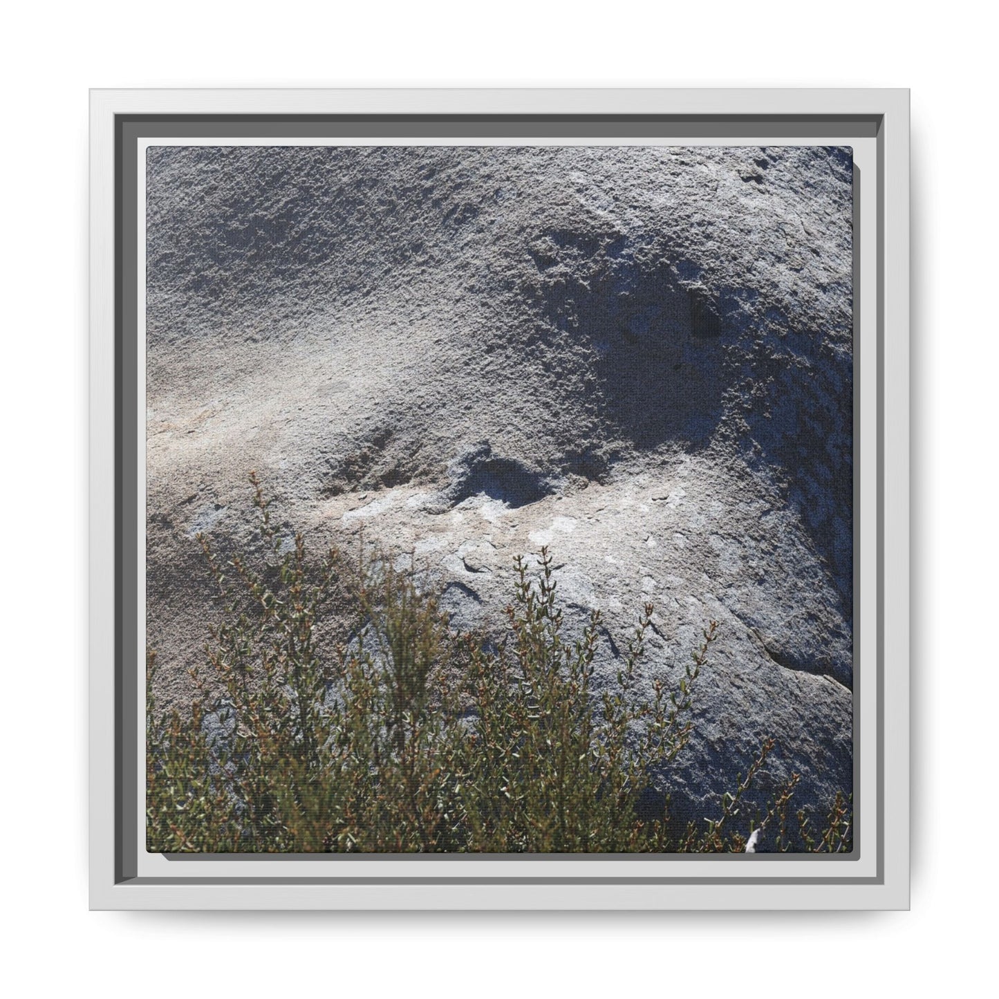 Weathered Boulder with Character - Unique Stretched Canvas Wall Art