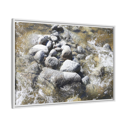 Mountain Stream Flow - Unique Stretched Canvas Wall Art - Art By Earth