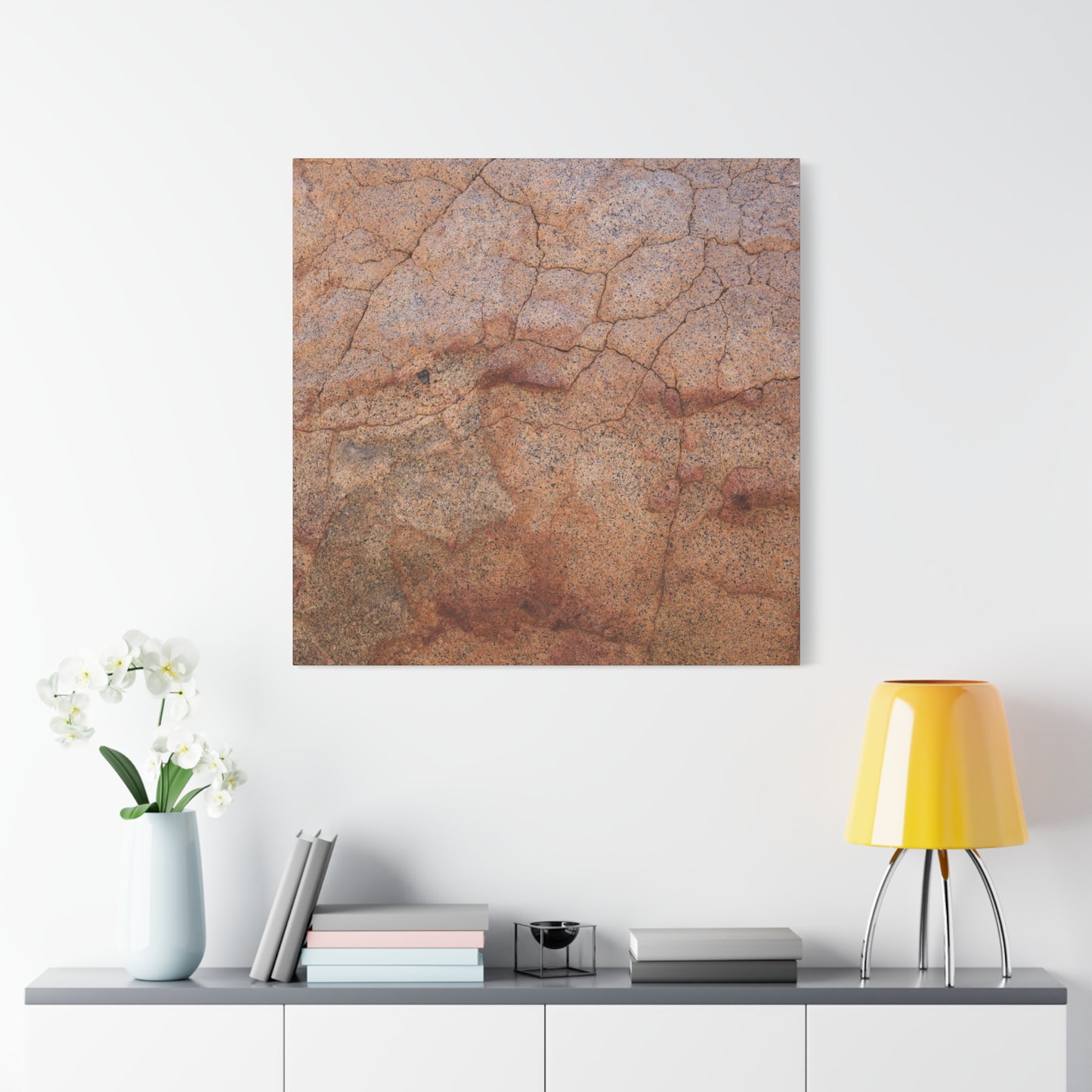 Cracked Earth's Whisper - Unique Frameless Canvas Wall Art - Art By Earth