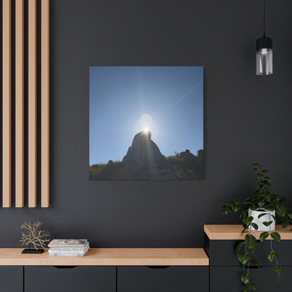 Sunburst Over Stone - Unique Frameless Canvas Wall Art - Art By Earth