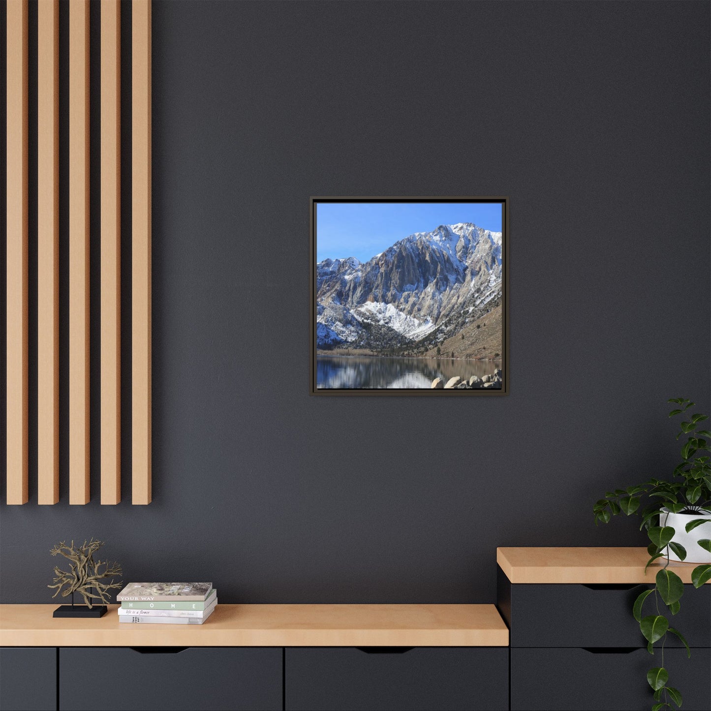 Frozen Reflection - Unique Stretched Canvas Wall Art